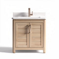 Mobiletto bagno in legno con lavabo bianco 60 x 50 x 85cm
